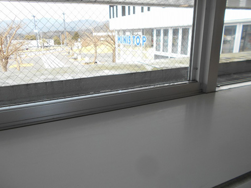 静岡県内　サービスエリア内施設　ガラス / 外壁掃除