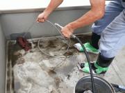浜松市　一般住宅ベランダの排水溝・排水管 洗浄