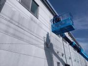 磐田市内工場　外壁の汚れ高圧洗浄施工