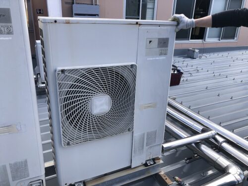 空調室外機更新工事前